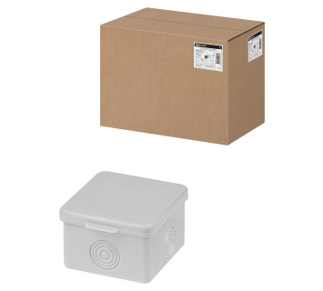 Распаячная коробка ОП 65х65х50мм, крышка, IP54, 4вх., без гермовводов TDM