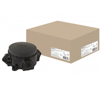 Коробка электромонтажная КЭМ 1-10-3Б ОП D78 мм IP44, 3-х рожк. (карболит) TDM