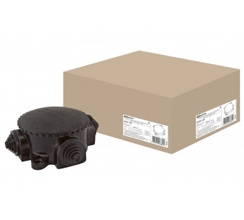 Коробка электромонтажная КЭМ 1-10-4М ОП D72 мм IP44, 4-х рожк. (карболит) TDM