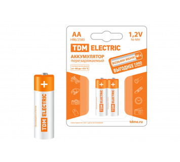 Аккумулятор AA-2500 mAh Ni-MH BP-2 TDM
