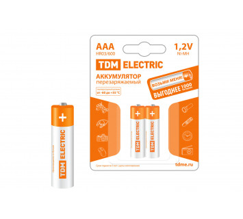 Аккумулятор AAA-600 mAh Ni-MH BP-2 TDM