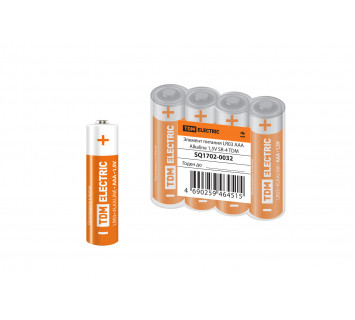 Элемент питания LR03 AAA Alkaline 1,5V SR-4 TDM