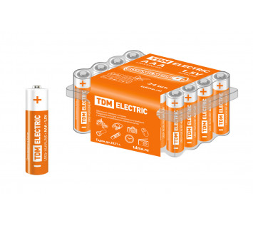 Элемент питания LR03 AAA Alkaline 1,5V BOX-24 TDM