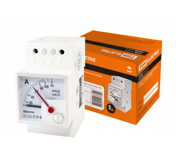 Амперметр А45Д  100/5А-1,5 (DIN-рейка) TDM