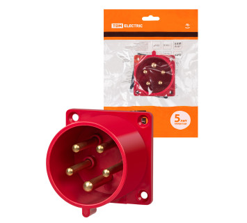 Вилка 625 скрытая 3Р+РЕ+N 32А 380В IP44 TDM