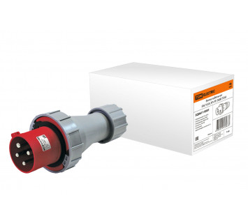 Вилка кабельная IP67 63А 3Р+РЕ 380В TDM