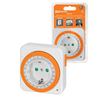 Таймер розеточный ТРМ-02-15мин/24ч-16А (суточный, квадратный) TDM